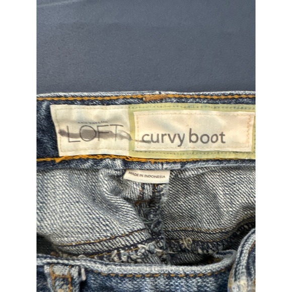 Ann Taylor Loft Curvy Boot Jeans Size 00P Pre-owned Medium Blue - Picture 5 of 8